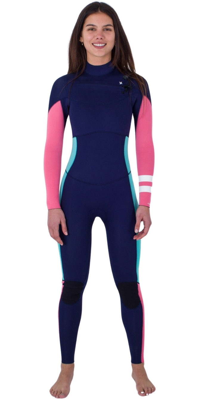 2024 Hurley Womens Plus Printed 4/3mm Chest Zip Wetsuit WFS0012433